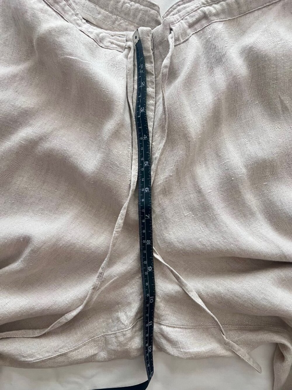 Express Womens Cream 100% Linen Wide Leg Pants Size 7/8 - Picture 6 of 6